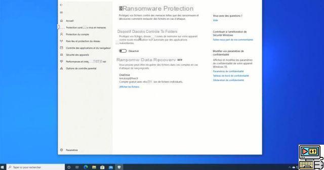 Windows 10: how to activate anti-ransomware protection