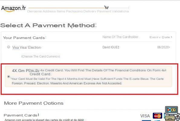 ➤ : ahora es posible pagar en 4 cuotas con tarjeta de crédito 🕹