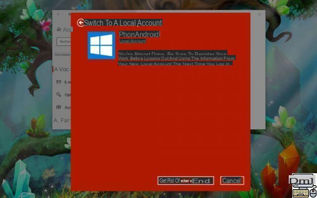 Windows 10: How to switch to a local account and do without a Microsoft account